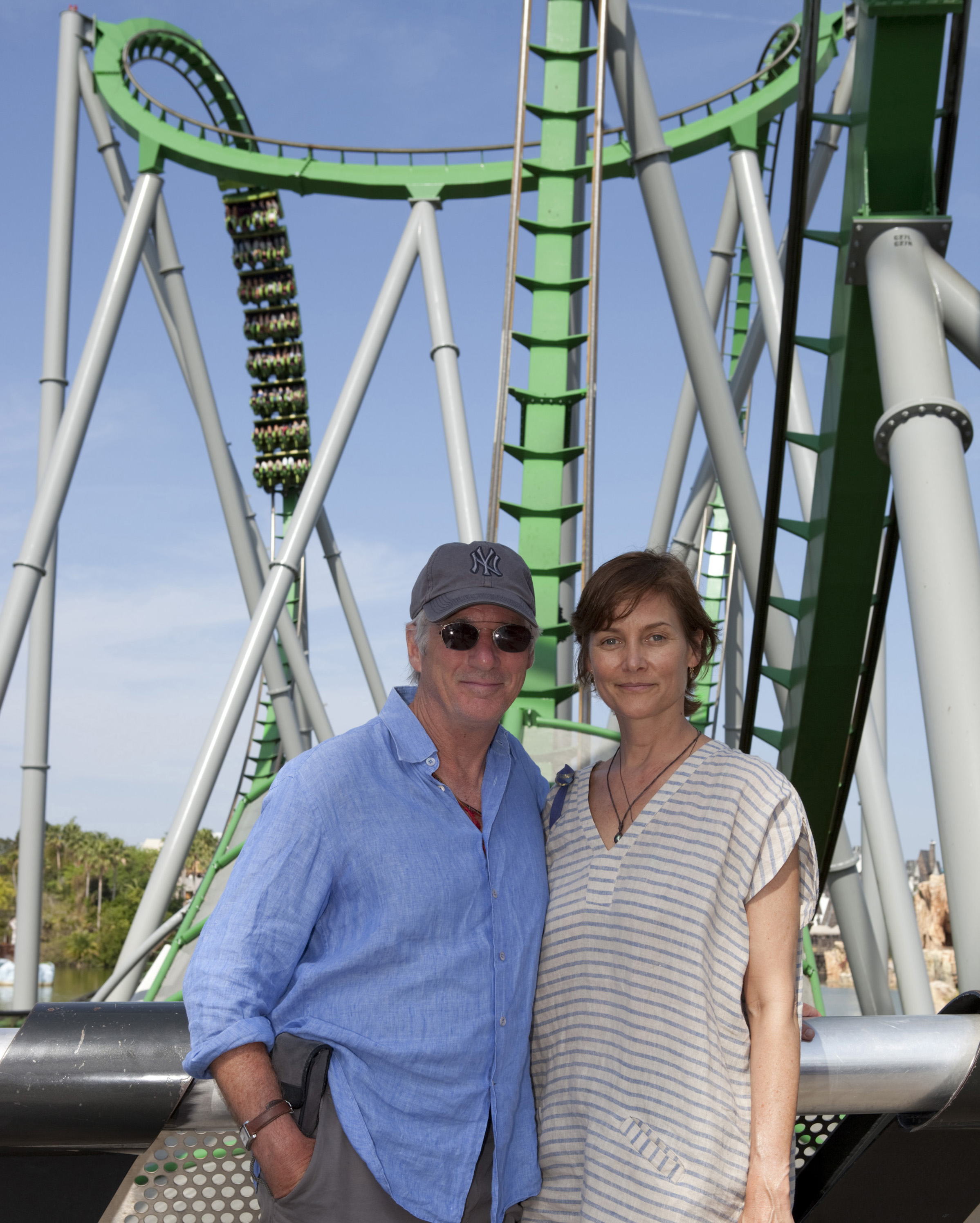 Richard Gere with his wife at Universal Orlando's The Hulk