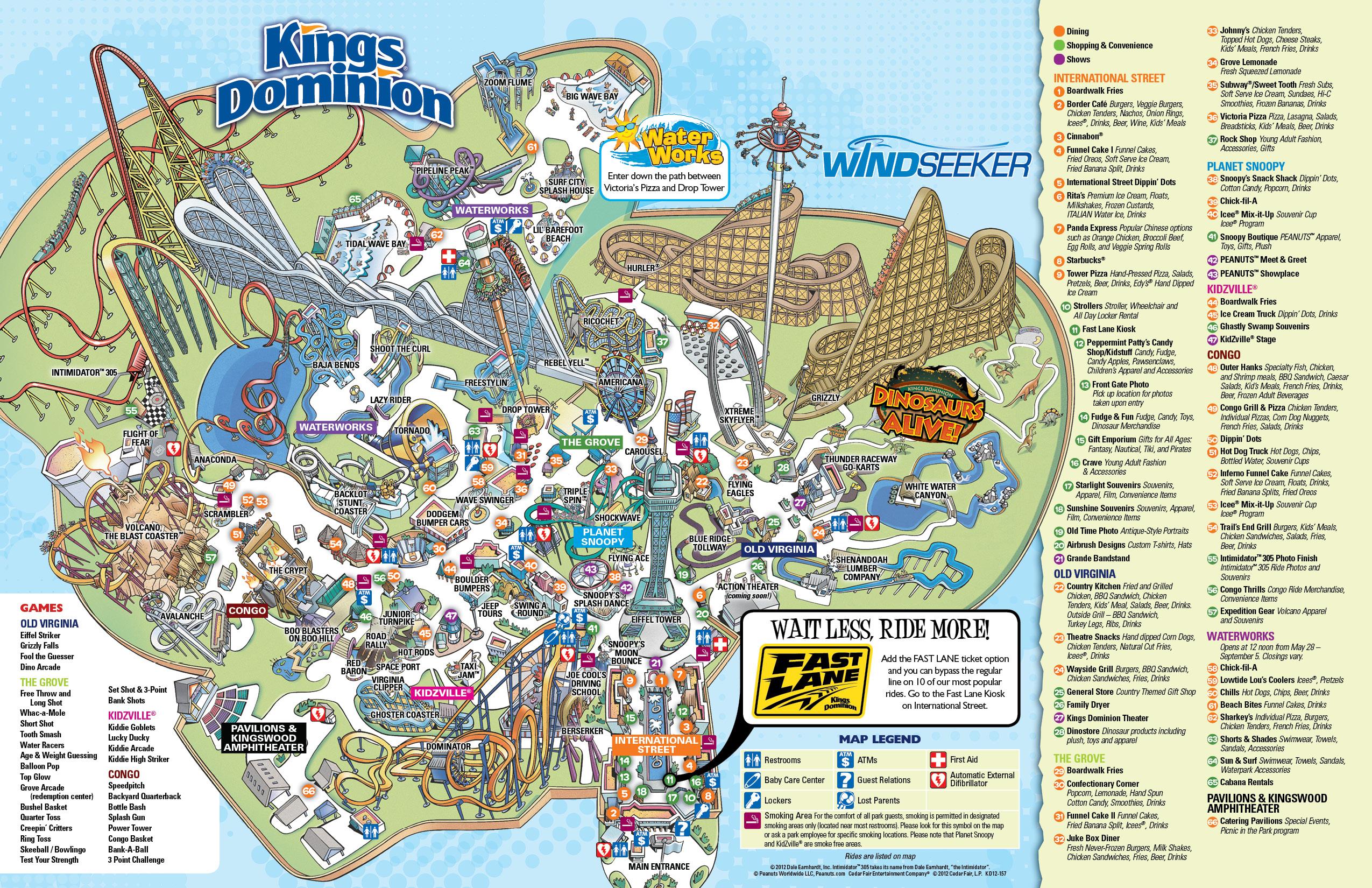 Kings Dominion Park Map 2024 Merl Stormy