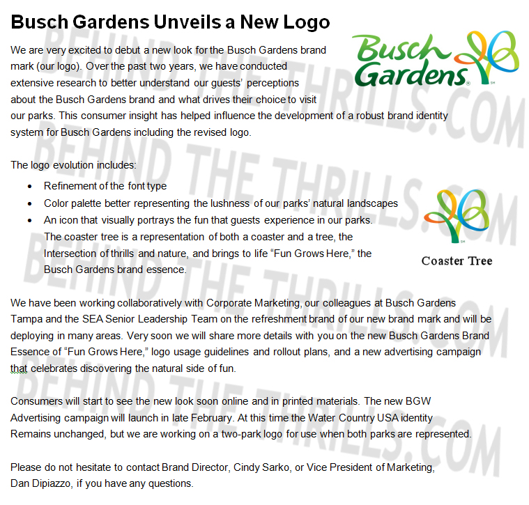 Behind The Thrills Busch Gardens Unveils New Logo And Tagline