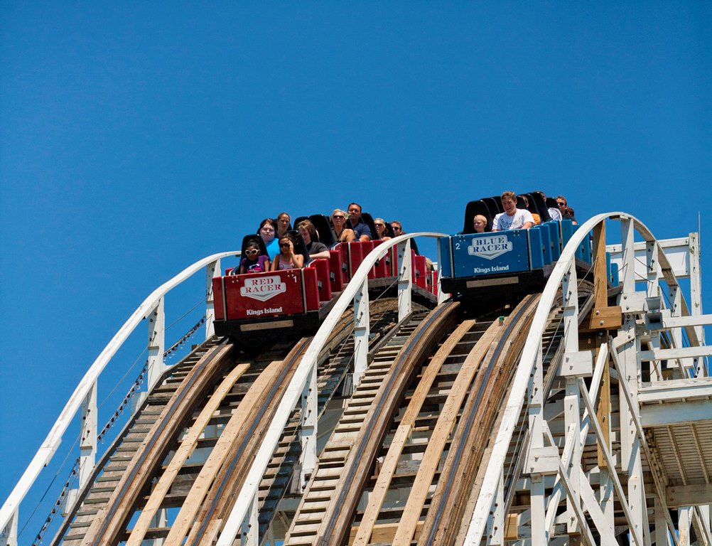 kings island racer backwards