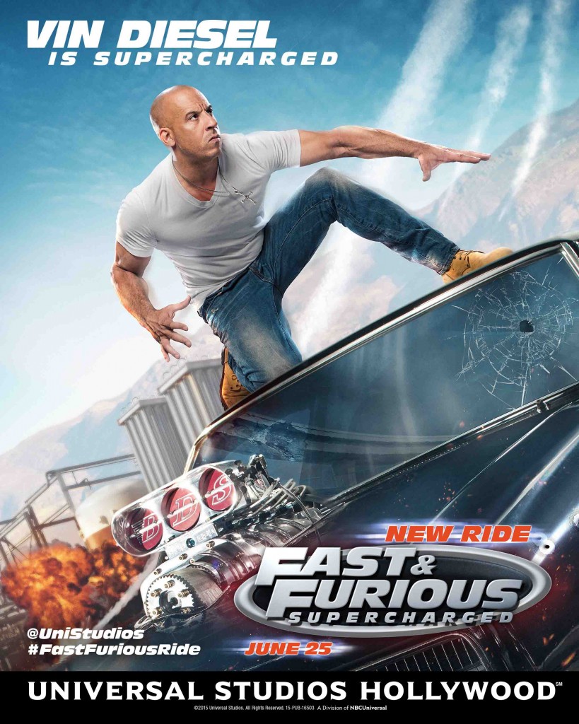 Fast Furious-Supercharged Vin Diesel ride poster