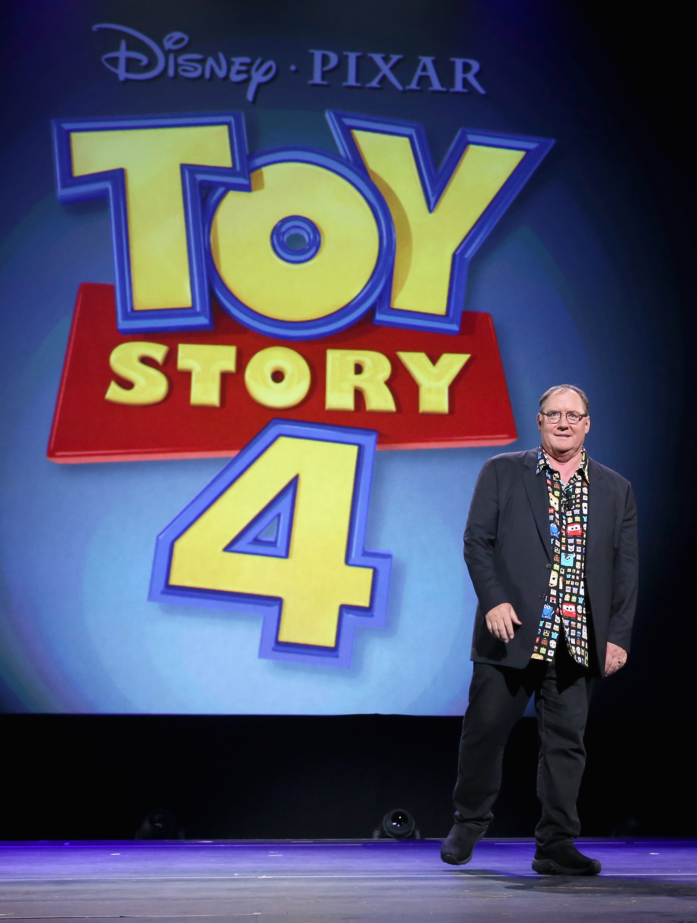 ANAHEIM, CA - AUGUST 14:  Director John Lasseter of TOY STORY 4 took part today in "Pixar and Walt Disney Animation Studios: The Upcoming Films" presentation at Disney's D23 EXPO 2015 in Anaheim, Calif.  (Photo by Jesse Grant/Getty Images for Disney) *** Local Caption *** John Lasseter