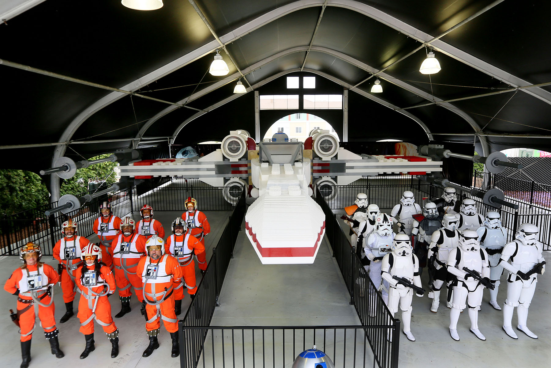 Behind The Thrills Legoland California unveils the “force” behind it's all new Star Wars Day with huge Lego X-Wing Behind The Thrills