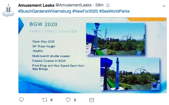 Behind The Thrills Busch Gardens Williamsburg Files Plans For