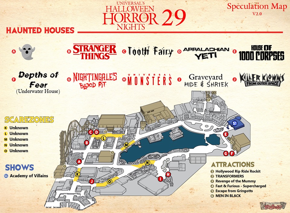 halloween horror nights hollywood 2020 maze map Behind The Thrills Map Out The Hhn 29 Rumors With The First Speculation Map Behind The Thrills halloween horror nights hollywood 2020 maze map