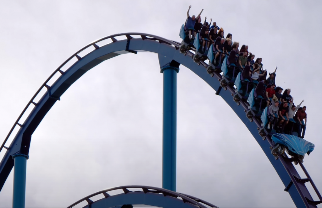 First Airhill on Mako, Mako Review, Roller Coaster at SeaWorld
