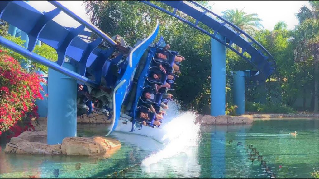 Manta Roller Coaster at Seaworld. Flying Roller Coaster