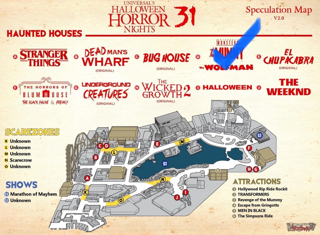 Halloween Horror Nights Orlando Map 2024 - Dede Monica