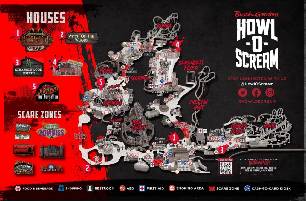 Behind The Thrills  Busch Gardens Tampa Howl-O-Scream 2023 Printable 